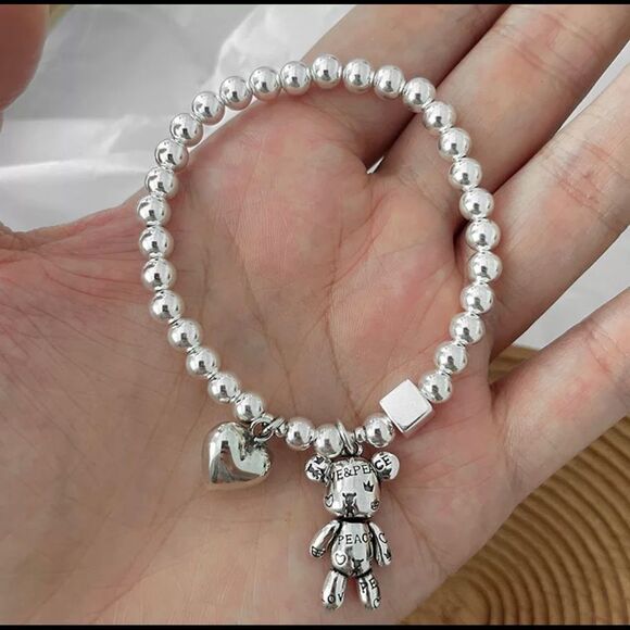 Cute Bear Silver Bracelet - Picture 3 of 5